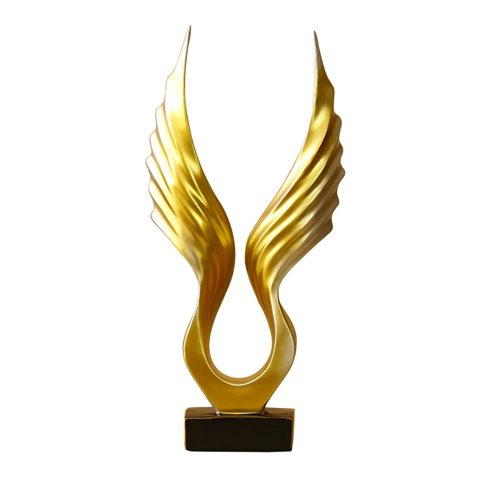 

Nordic Angel Wings Resin Sculpture Modern Abstract Figurine Home Decoration Simple House Decorative Sculptures Housewarming Gift