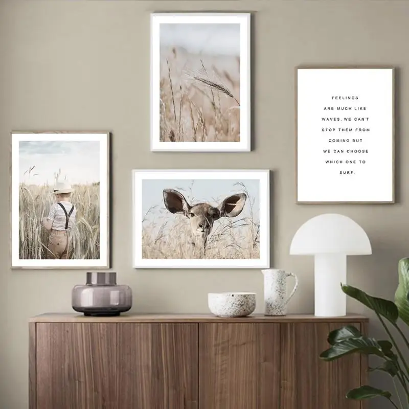 Художественная Картина на холсте дачный пейзаж трава телефон столб мальчик