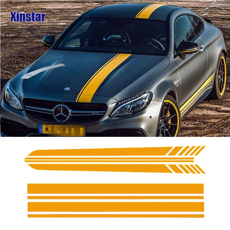 Car body sticker For Mercedes benz AMG w204 w211 W210 C63 c180 e200 CLA GLK GLE GLA A180 A B C E class A45 | Автомобили и