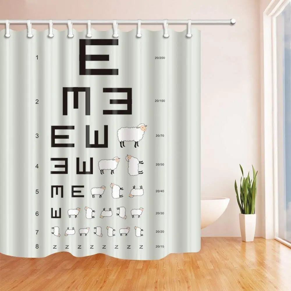 Детская декоративная занавеска Optometrist opthamology для душа с таблицей глаз Frabic