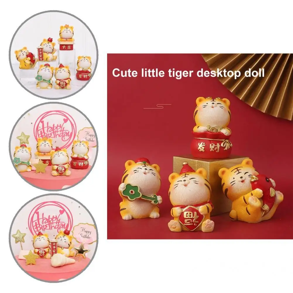 

Exquisite Workmanship Comfortable Touch Car Dashboard Tiger Figurine Desktop Supplies