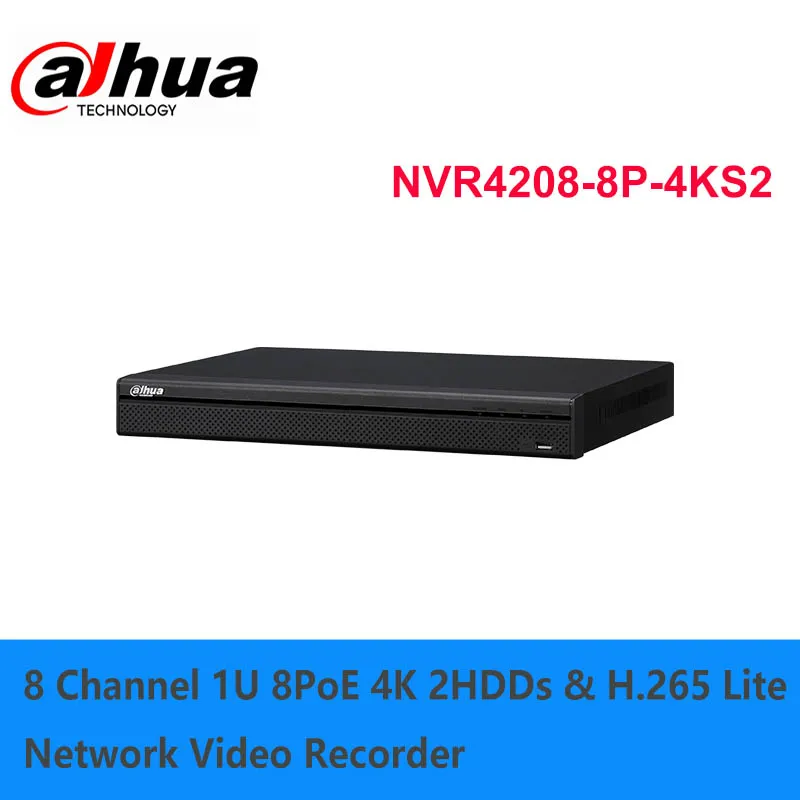 

Dahua original 8 Channel 1U 8PoE 4K 2HDDs & H.265 Lite Network Video Recorder NVR4208-8P-4KS2