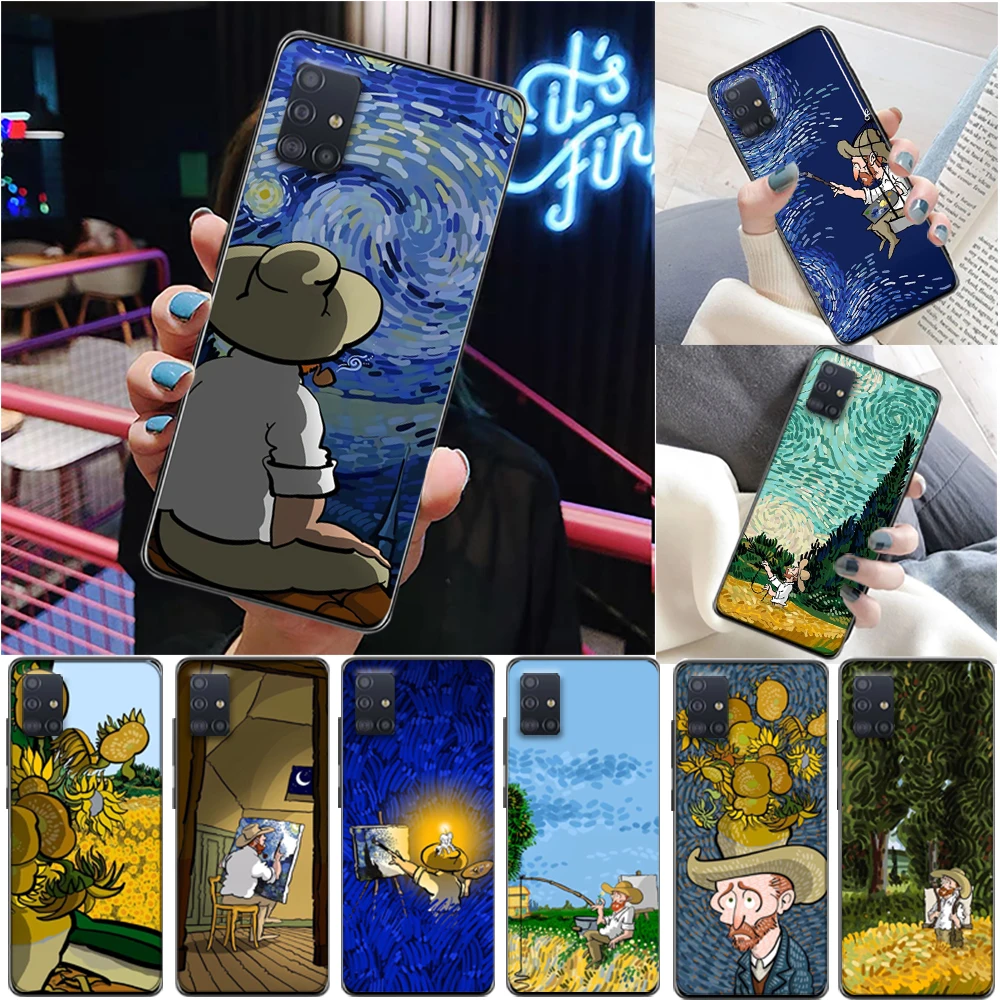 

Van Gogh Oil Painting Phone Case For Samsung Galaxy A32 4G 5G A11 A21S A31 A41 A51 A71 A72 A52 A42 Funda Cases Back Cover