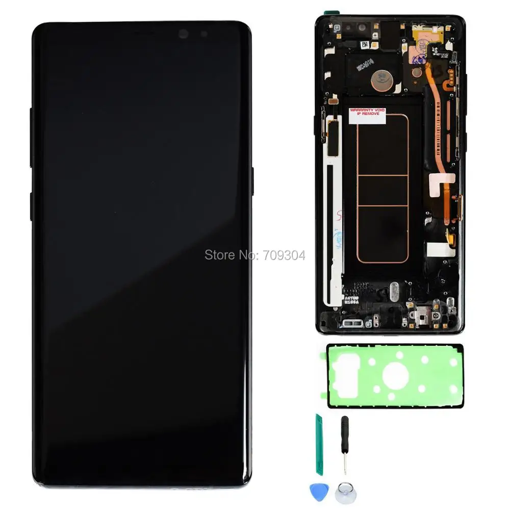 Супер AMOLED дисплей для SAMSUNG Galaxy NOTE8 ЖК-дисплей сенсорный экран Запасные части+ рамка