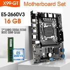 Комплект материнской платы X99 GT, процессор E5 2660V3 LGA2011-3 1 шт. * 16 ГБ = 16 Гб 2133 МГц DDR4 память ECC REG, M.2 WIFI,NVME M.2 слот