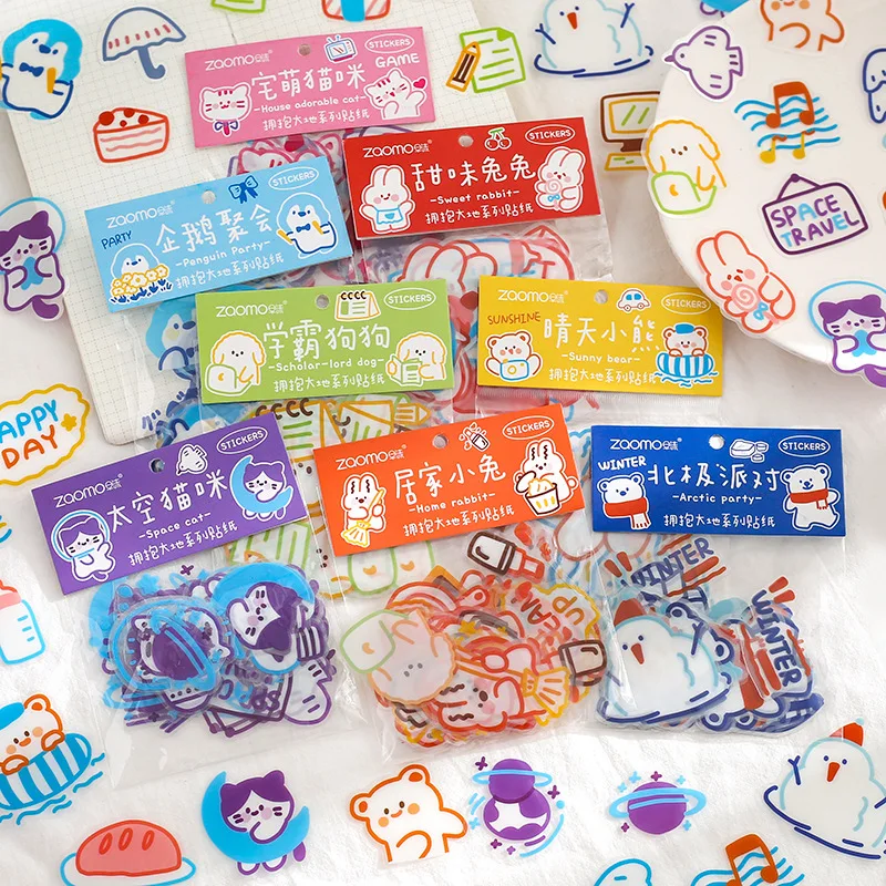 

45 шт., прозрачные ПВХ наклейки для домашних животных