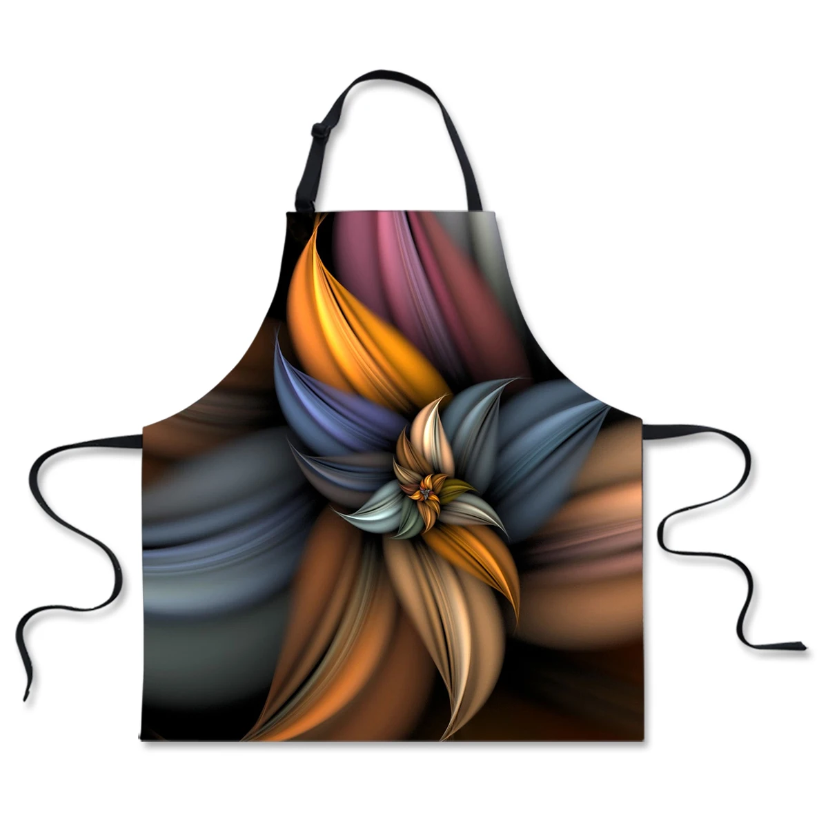 

Abstract Flower Print BBQ Apron Kitchen Cooking Accessories Apron for Chef Women Men Adjustable Sleeveless Aprons Pinafore