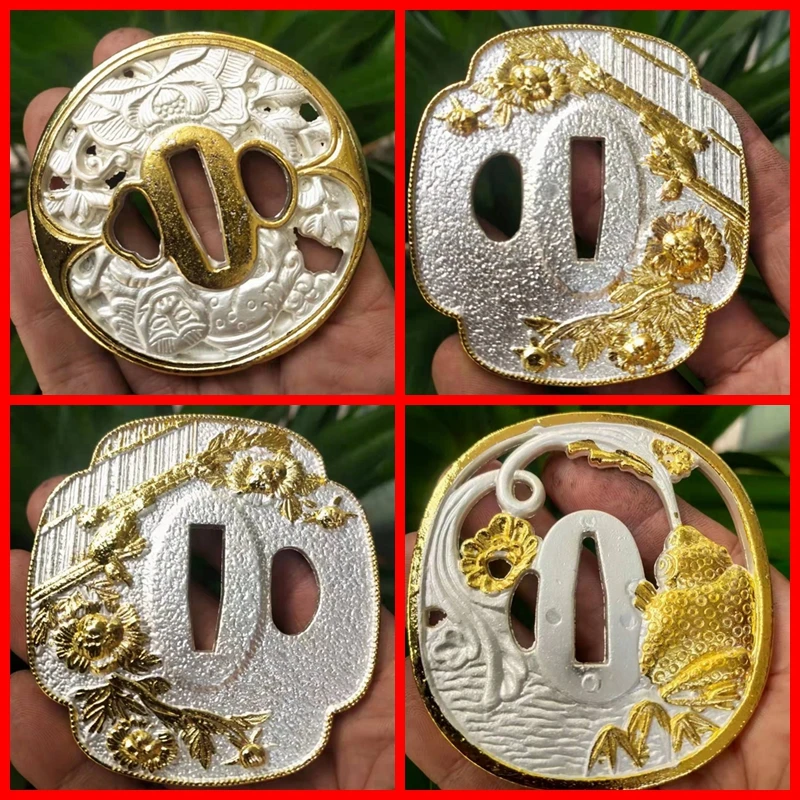 Хорошая катана фитинг латунный сплав Tsuba золотые аксессуары для самурайского