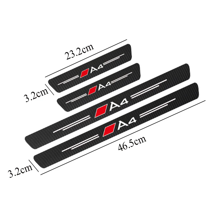 

Carbon Fiber Door Sills Guards Sticker For Audi Sline A3 A4 A5 A6 A7 A8 TT Q3 Q5 Q7 A1 B5 B6 B7 B8 B9 8P C6 C5 C7