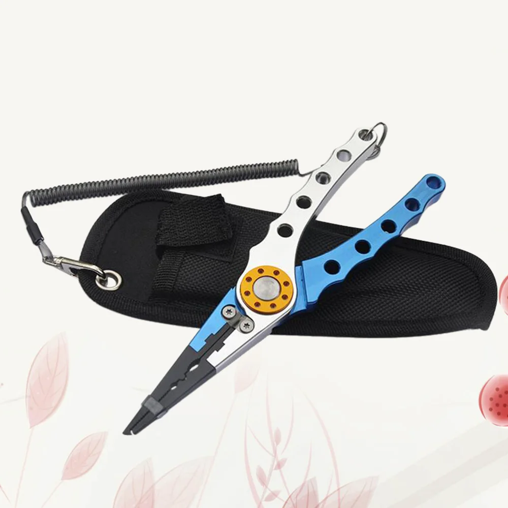 

HT1005 Fishing Pliers Aluminum Lure Clamp Multifunctional Fishing Pliers Tungsten Steel Cut Open Ring Pressure Lead Side Shear w