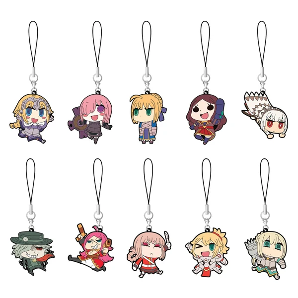 

Fate/Grand Order rubber pendant FGO FES anime Monte Cristo Alter Nightingale SABER Drake strap phone charm Accessories Keychain