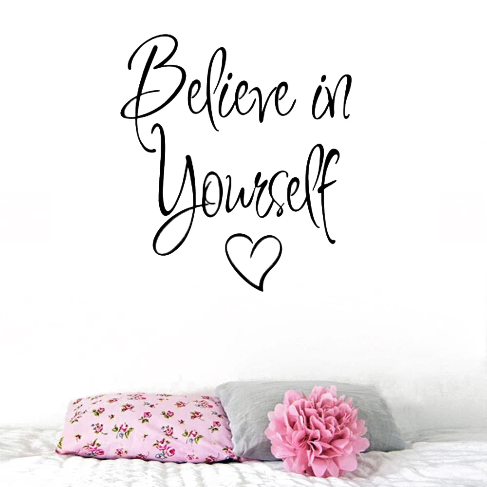 1 шт. съемная виниловая наклейка на стену с надписью Believe In Yourself|Наклейки стену| |