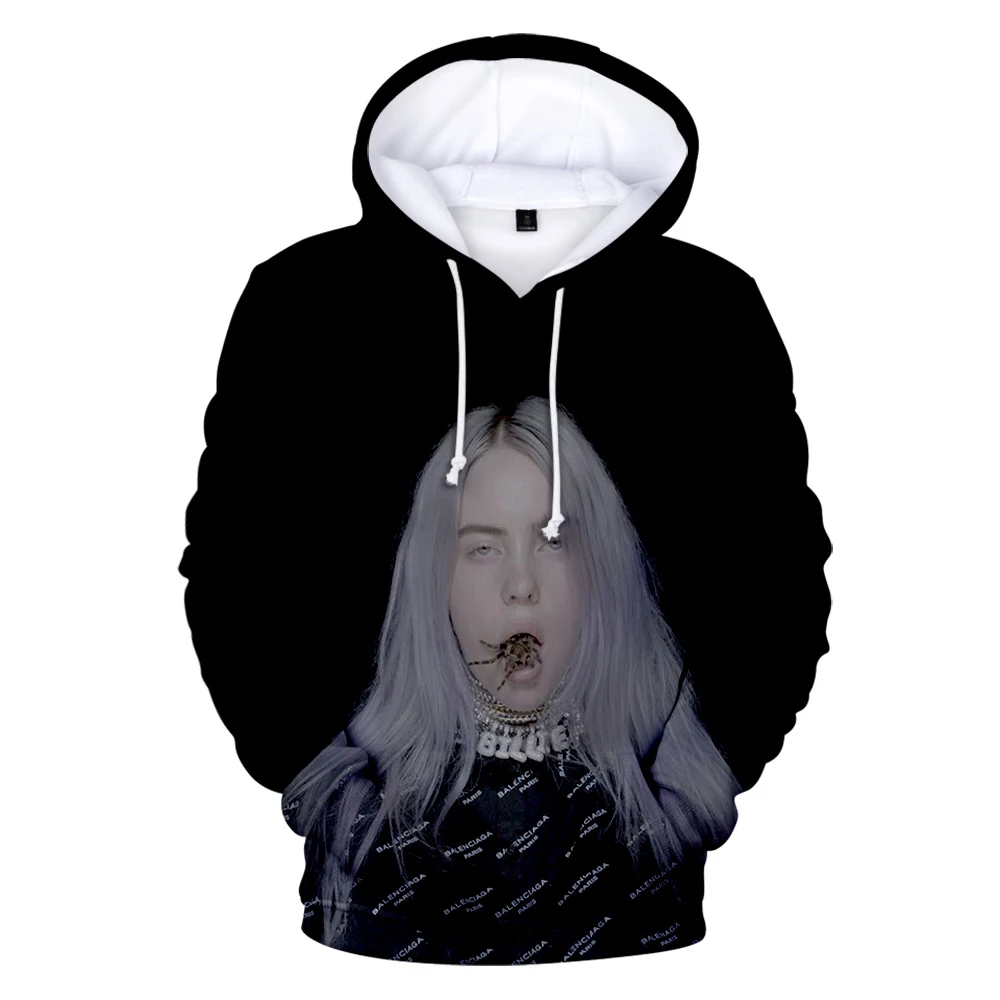 Оригинальные толстовки для мужчин и женщин Billie Eilish, толстовка с капюшоном, лидер продаж, осенне-зимняя модная одежда для мальчиков и девочек