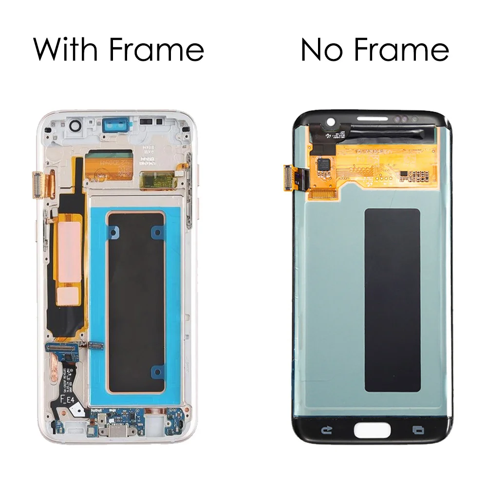 Super Amoled ЖК-дисплей с рамкой для Samsung Galaxy S7 edge G935 G935F Дисплей Сенсорный экран