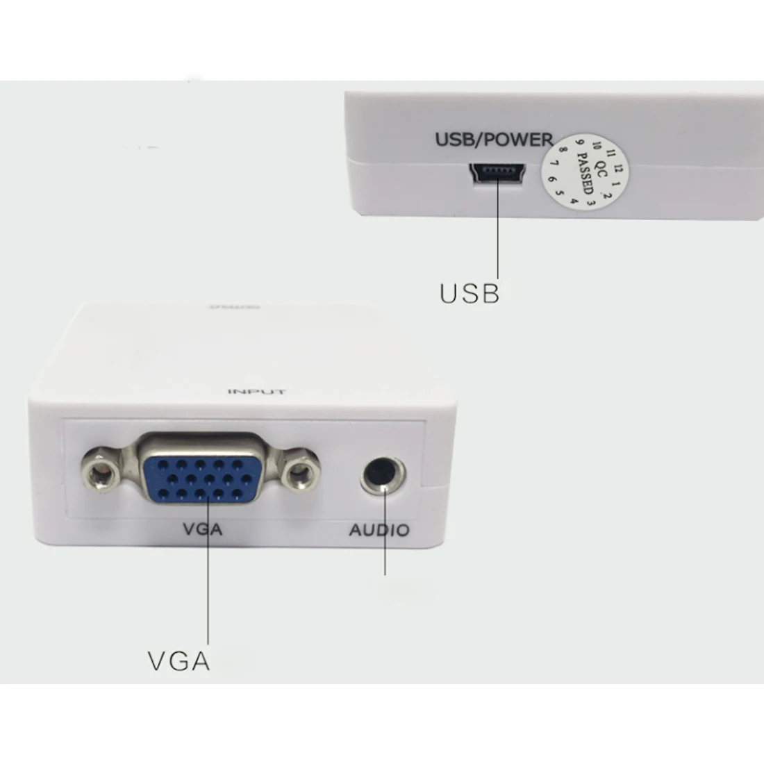 Оригинальный преобразователь HD 1080P с аудио HDMI-совместимый адаптер 2VGA Video Box MINI VGA |