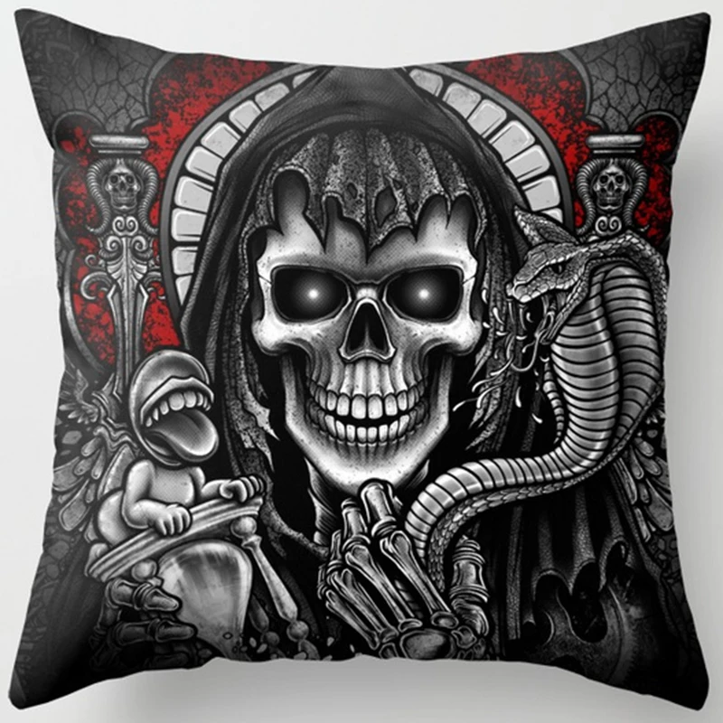 Хит продаж чехол на Хэллоуин с забавным рисунком черепа скелета подушки для