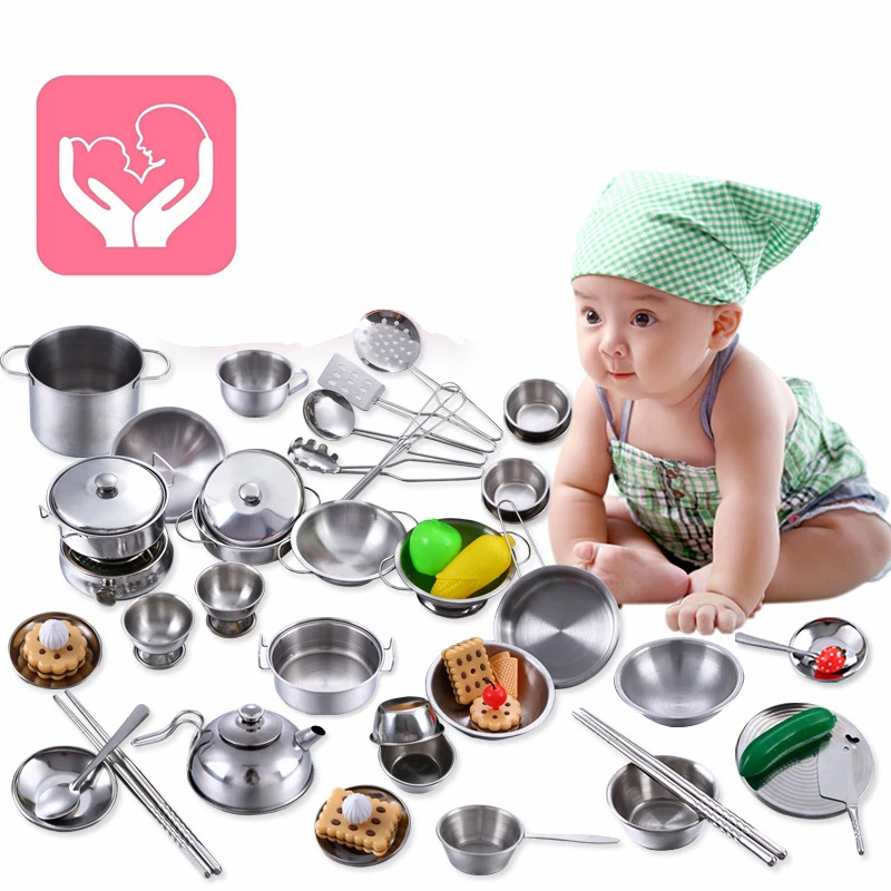 Стальная Реалистичная плита Детские кухонные игрушки ролевая игра с защитой от