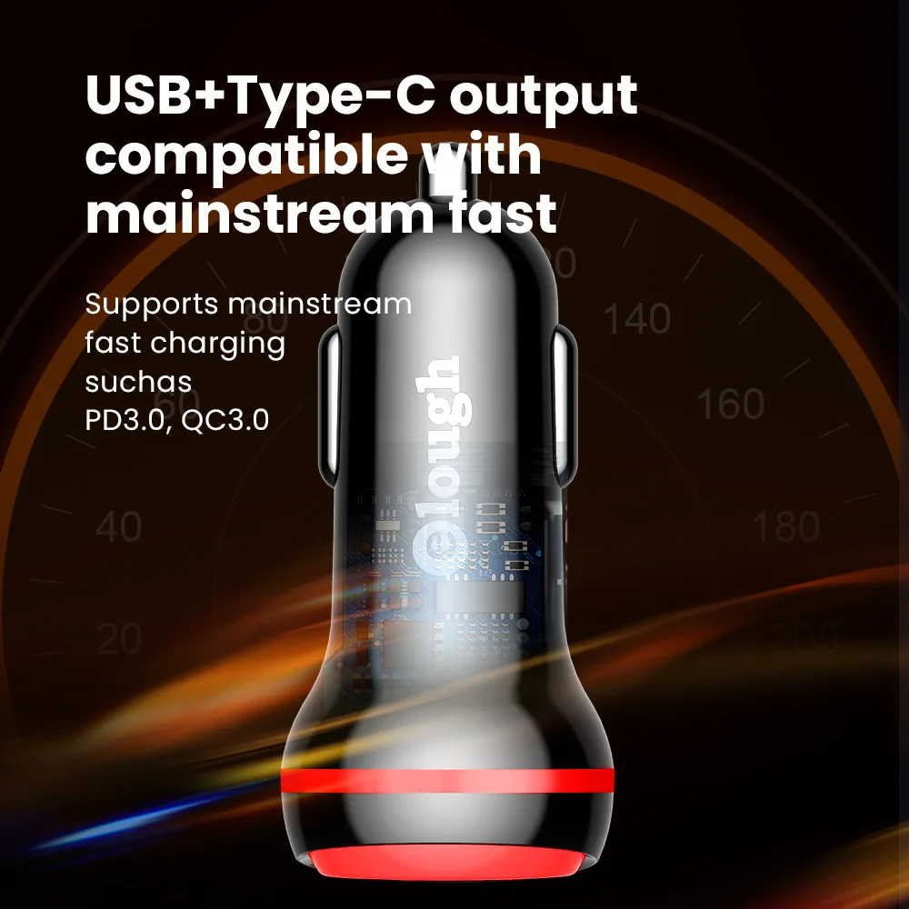 PD PD20W автомобильное зарядное устройство для автомобиля QC3.0 быстрое светодиодный