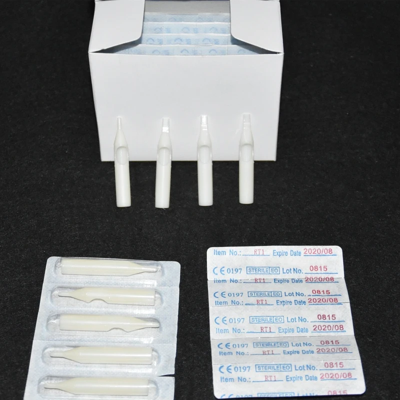 Коробка из 50 шт. круглых одноразовых насадок для татуировок размер