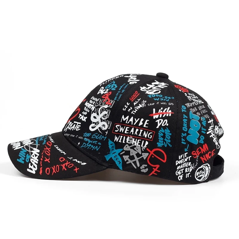 

2021 brand Summer Baseball Cap Graffiti Sun Caps Hip Hop Visor Spring Hat Adjustable Snap-back Hats For Women golf caps
