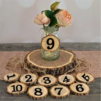 1set 1 10 numbers rustic wooden hanging ornament table number figure card digital seat decor wedding decoration party supplies q
