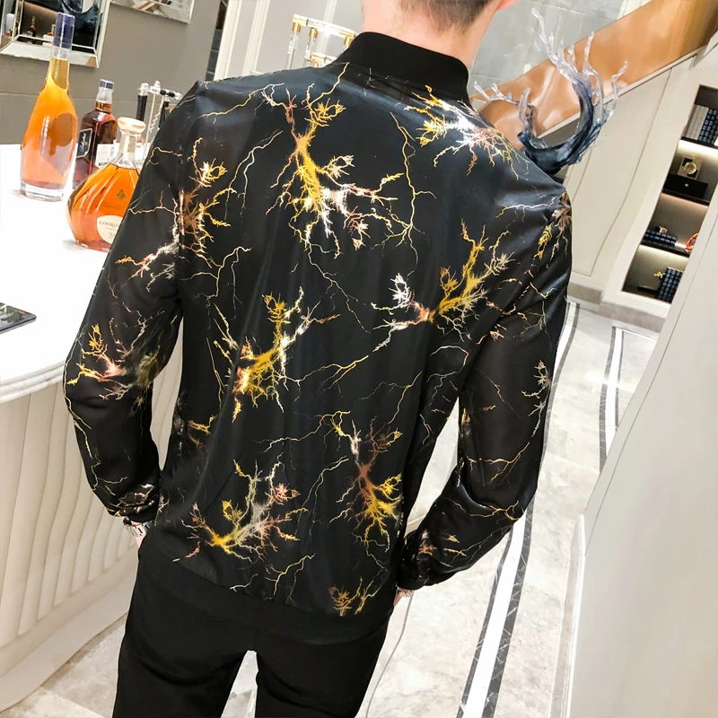 Мужская тонкая летняя куртка размера плюс модная дышащая повседневная