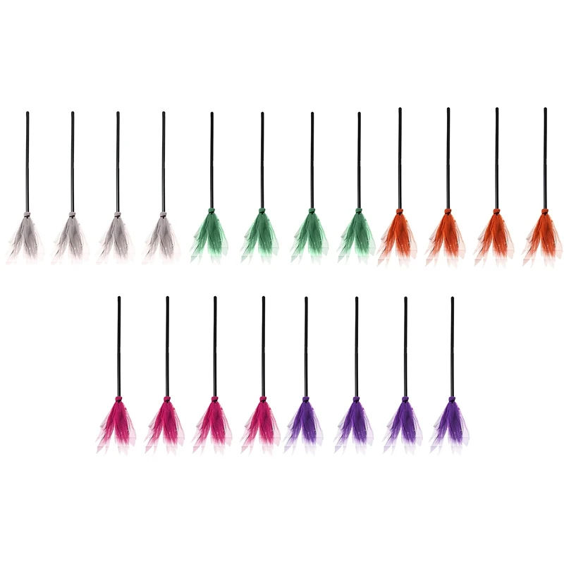 4 шт. Хэллоуин ведьма Летающая Брошь Украшение креативная метла палочка реквизит