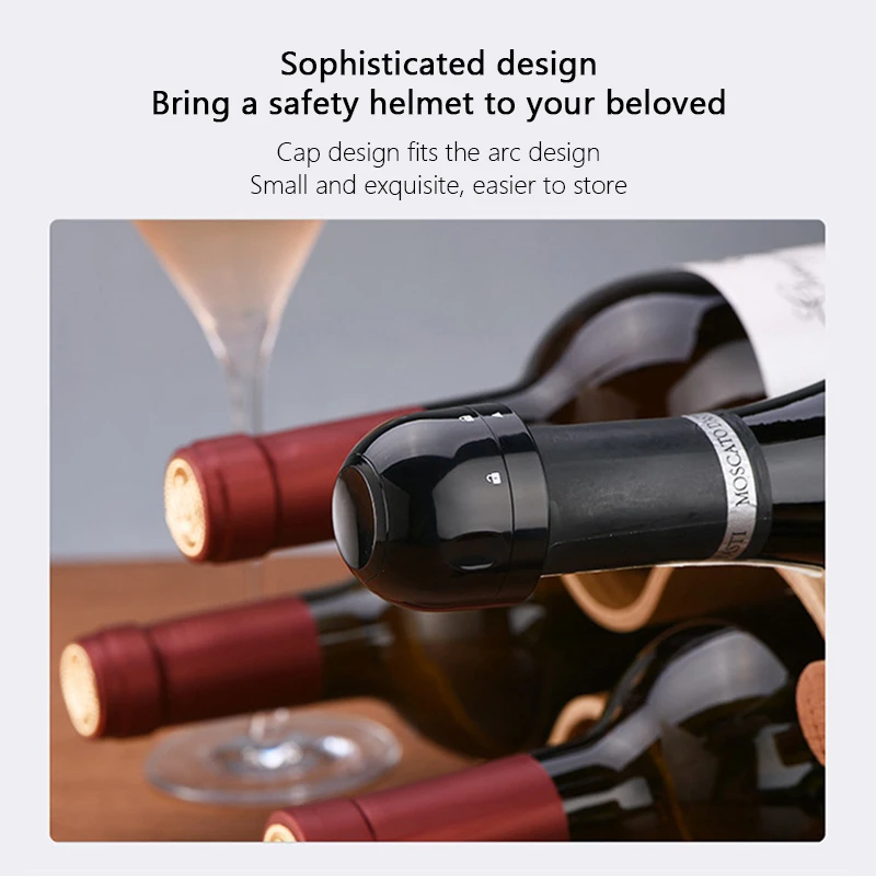

1ps Vacuum Red Wine Bottle Cap Stopper Silicone Sealed Champagne Bottle Stopper Retain Freshness Stopper Vacuum Sealer Bar Tools