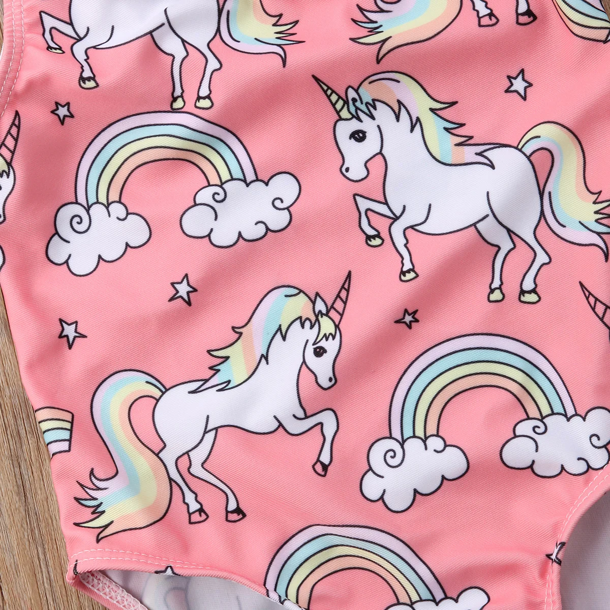 Бикини для новорожденных девочек модный Радужный купальник бикини с единорогом