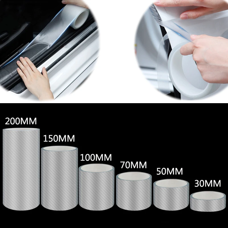 

Car Stickers Door Edge Protector Universal Car Door Sill Sticker Anti Scratch Carbon Fiber Film Protection Auto Accessories