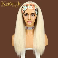 krismile straight 613 color headband wig daily party travel holidays no gel glueless 18 wig for black women with 2 free bands