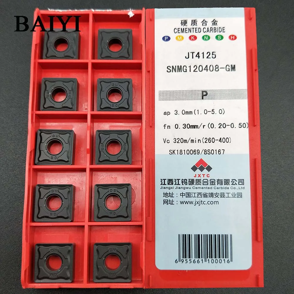 

10pcs SNMG120408-GM JT4125 external turning tools carbide Inserts SNMG120408 turning lathe cutter tool turning tool