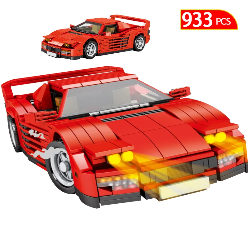 Городской механический гоночный автомобиль модель строительные блоки MOC