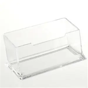 

1pc Acrylic Plastic Display Stand New Clear Desktop Business ID Transparent Card Holder Neat Desk Office Shelf Box Storage