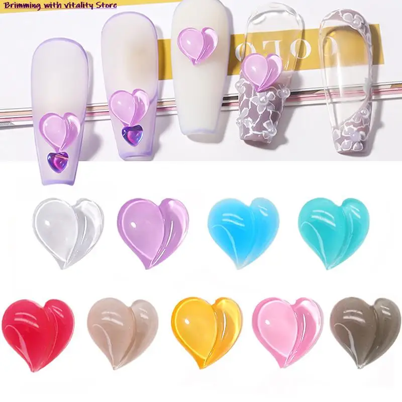 

20Pcs 3D Nail Rhinestones Nail Art Manicure Love Heart Diamond DIY Decoration