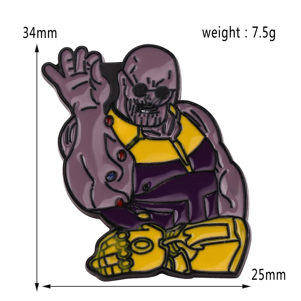Мстители танос металлические броши и булавки эмаль булавка для рюкзака/одежды