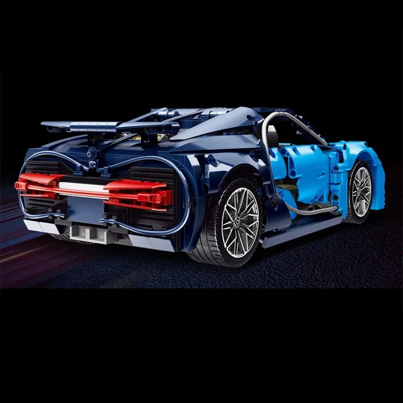 

New High-Tech Red Ferra 488 Blue Chriones Model Building Blocks Bricks Super Sport Racing Car Toys for Kids Christmas Gifts