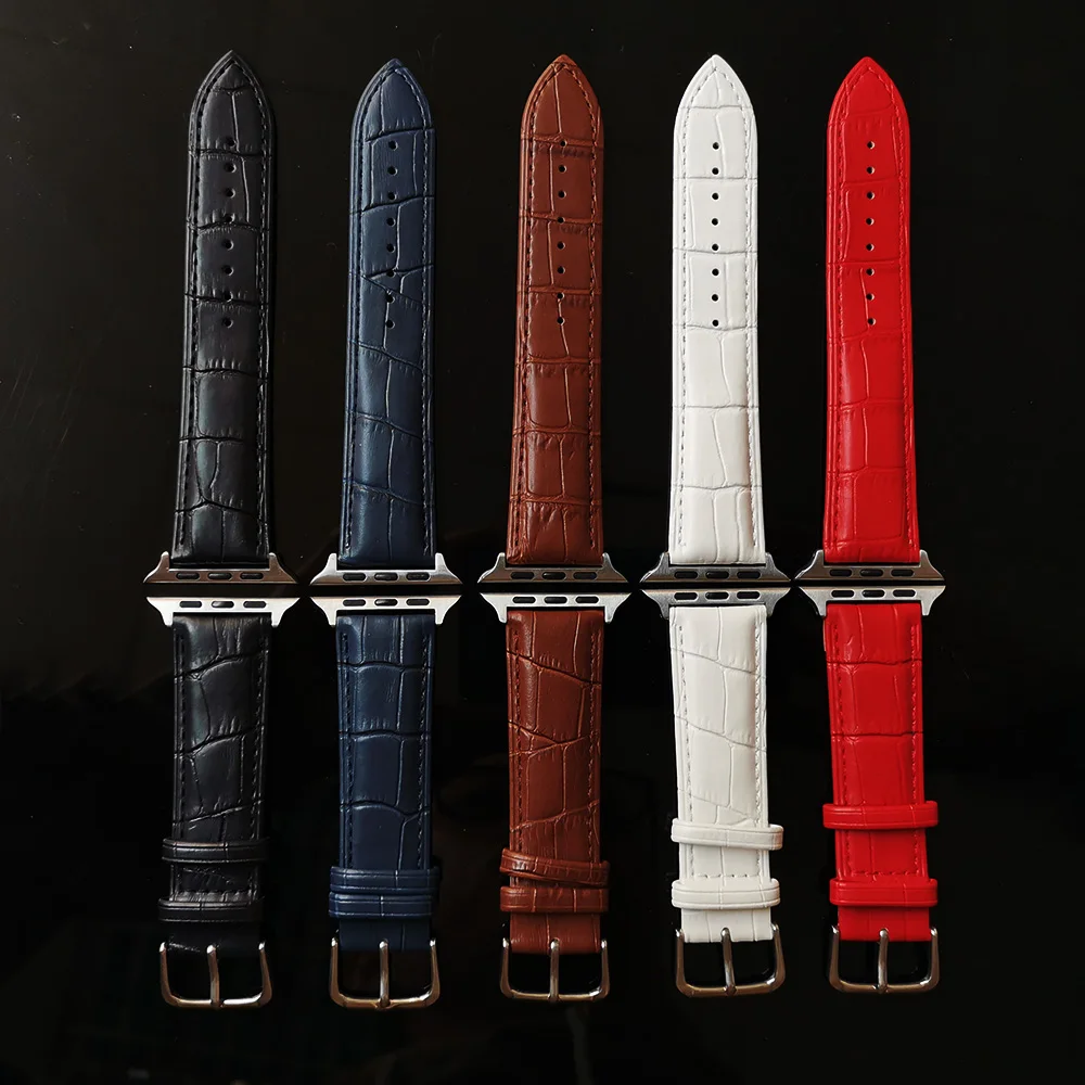 Ремешок из натуральной коровьей кожи для Apple Watch Band 38 мм 42 Series 5/4/3/2/1 iwatch ремешок 40 44