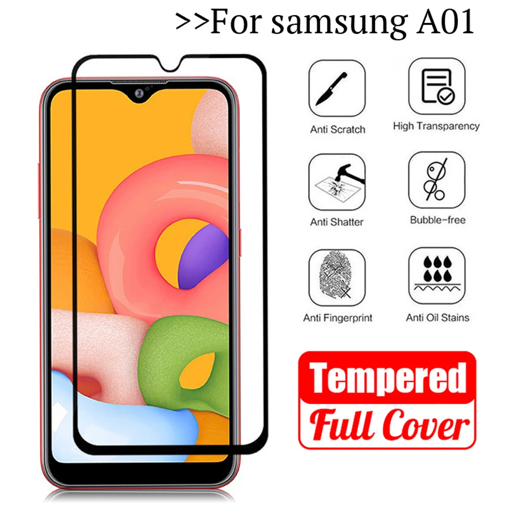 Полное покрытие для Samsung Galaxy A91 A71 A51 A41 A31 A21 A11 A01 A80 A60 A50 защитная пленка закаленное