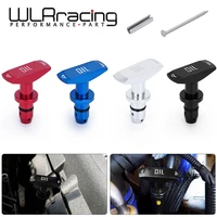 car oil dipstick pull handle engine oil pullhandle aluminum billet black blue red brand new universal automobile replacement