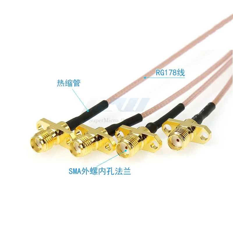 Фланцевое крепление 1 шт. разъем IPX U.fl IPEX-SMA/RP-SMA Female с 2 отверстиями RG178 фоторазъем 5