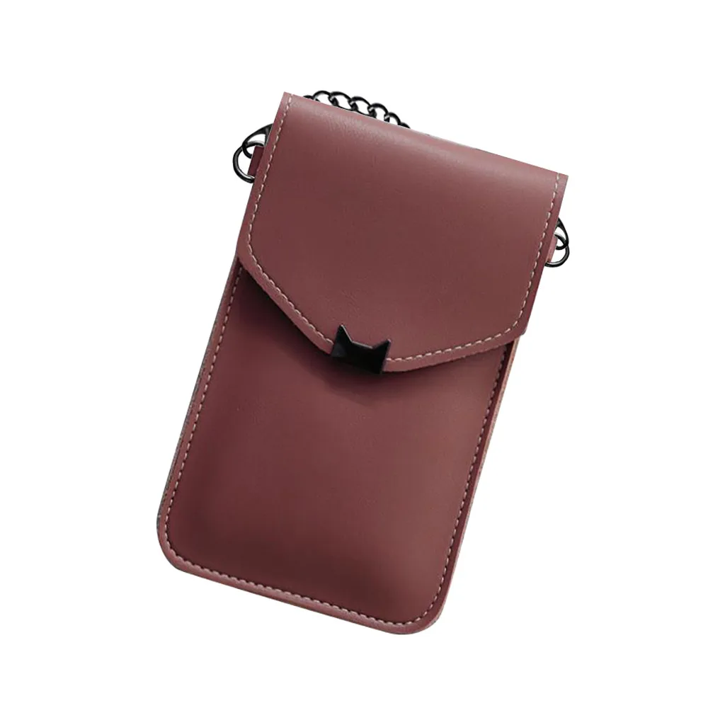 2020 Горячая Тройная кожаная сумка для телефона женская через плечо мини кошелек