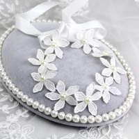 hot selling soluble lace bridal headdress lucky star 4 5cm pure white lace accessories high quality
