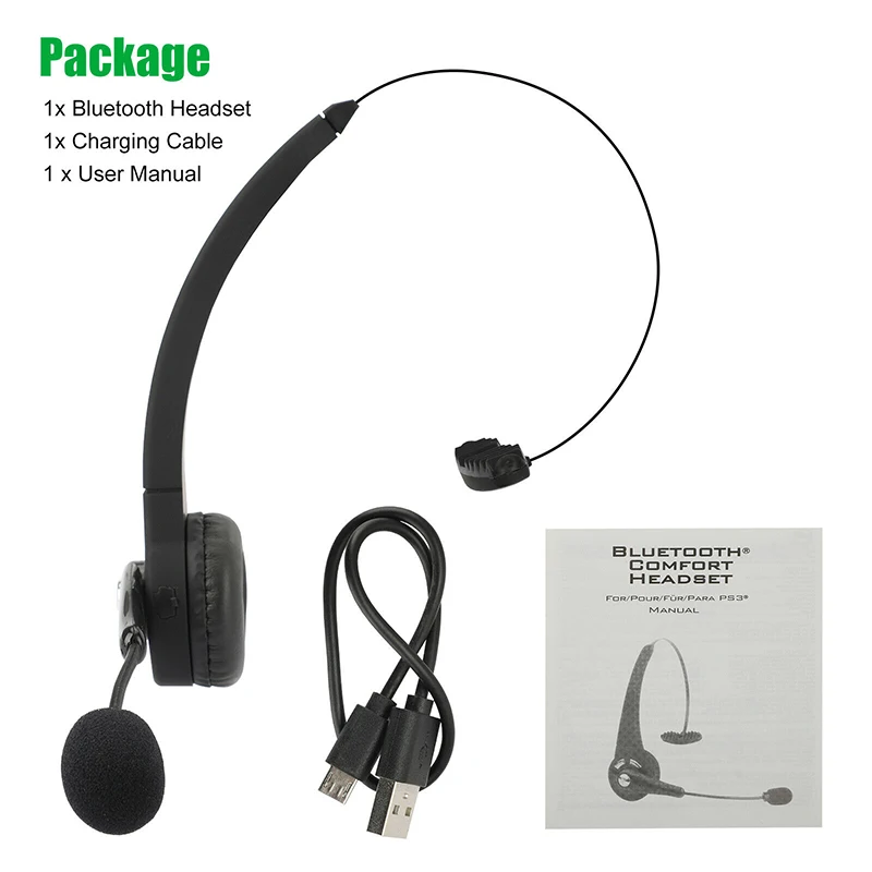 

Portable Wireless Headset For Call Centre Truck Driver Accessories bluetooth 4.2 Headphone Noise Cancelling Waterproof Headphone