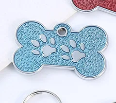 Style B Light Blue Персонализированные Бирки для собак, выгравированные Значки для кошек, щенков, домашних животных, ID Имя, ошейник, бирка, анти-потеря, подвеска, аксессуары для домашних животных, индивидуальный брелок с костью - Цвет: Style B Light Blue