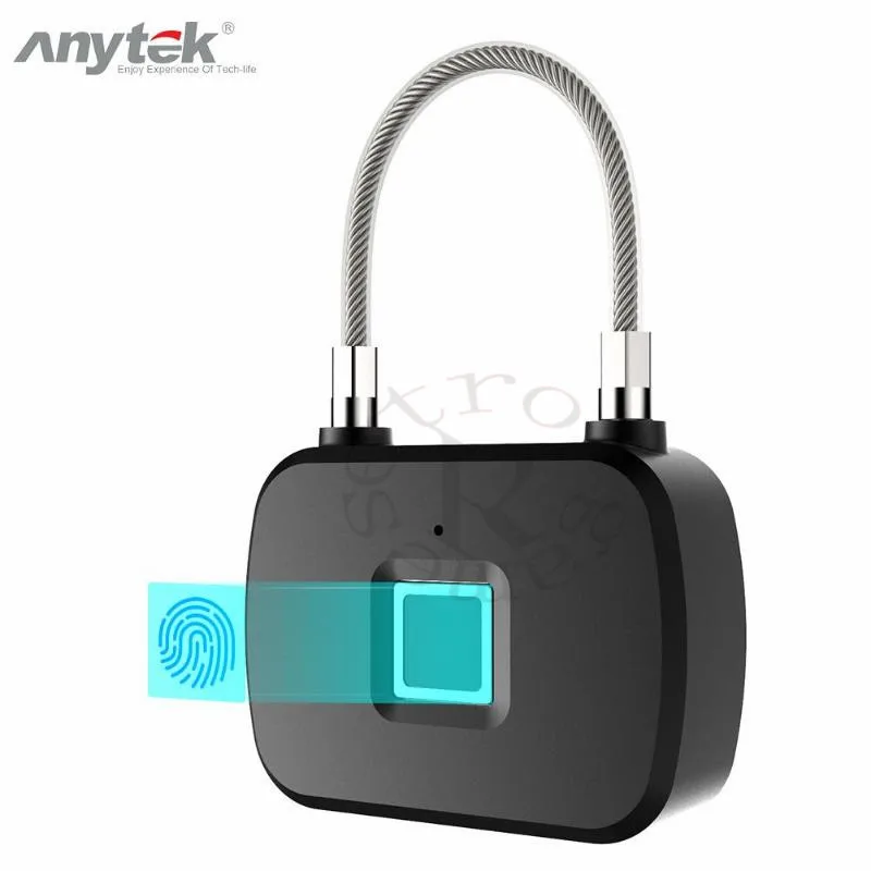 

Anytek L13 Fingerprint Lock Smart Keyless Anti Theft Security Padlock Door Luggage Case Lock for Travel Suitcase Bicycle