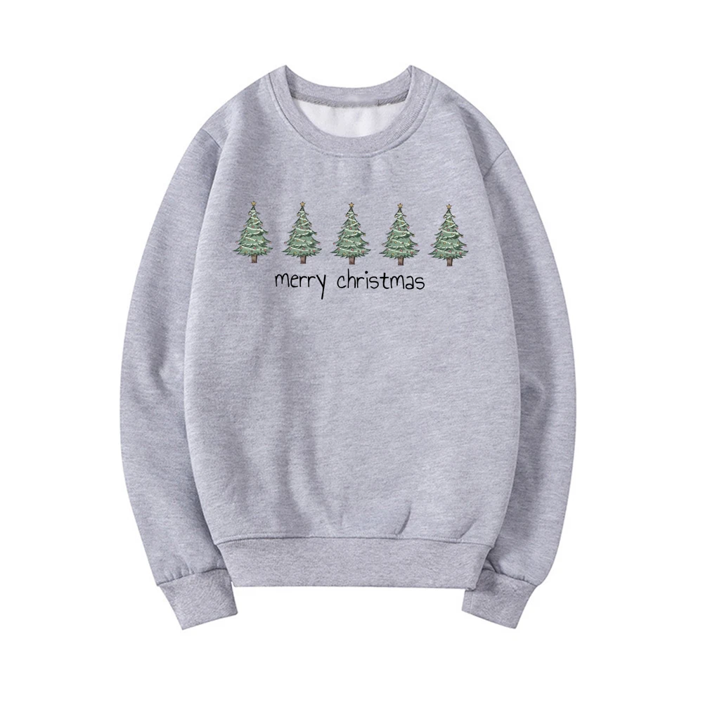 

Minimal Christmas Sweatshirt Christmas Tree Crewneck Sweatshirt Xmas Gift Women Long Sleeve Top Graphic Hoodies Casual Hoodie