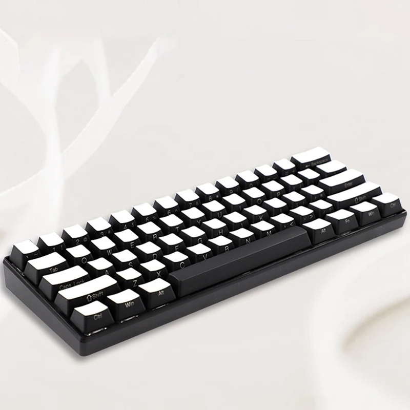 

Cream Keycap Mechanical Keyboard 87 Key ABS Keycap Side Engraved Two-Color Personality Light Transmission