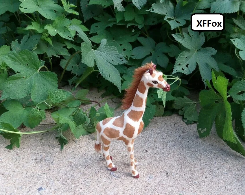 Маленькая модель жирафа из полиэтилена и пуха Реалистичная кукла подарок около