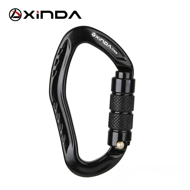 

XINDA Профессиональный карабин для скалолазания, 22 кН, безопасная пряжка в форме груши, комплект для кемпинга, походов, выживания, защитное обо...
